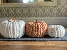 Load image into Gallery viewer, Chenille Chunky Knit Pumpkins