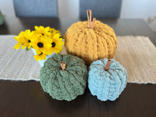Load image into Gallery viewer, Chenille Chunky Knit Pumpkins