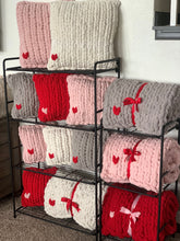 Load image into Gallery viewer, Soft Chunky Hand Knit Love Collection - Square Pillows

