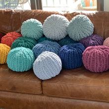 Load image into Gallery viewer, Chunky Knit Chenille Pouf Pillow

